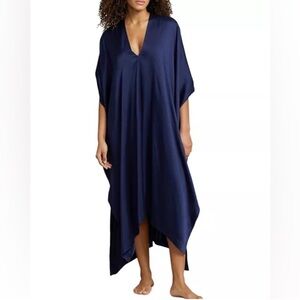 Ralph Lauren Silk Elegant Navy Blue Kaftan
